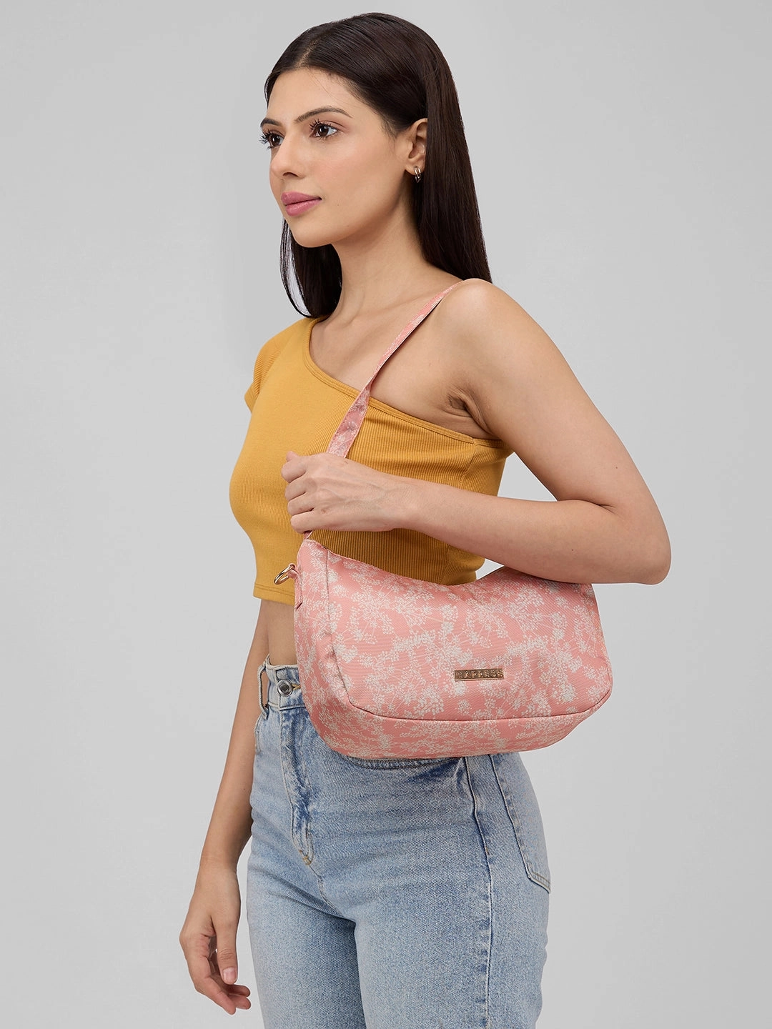 Caprese Chrysan Medium Coral Sling Bag