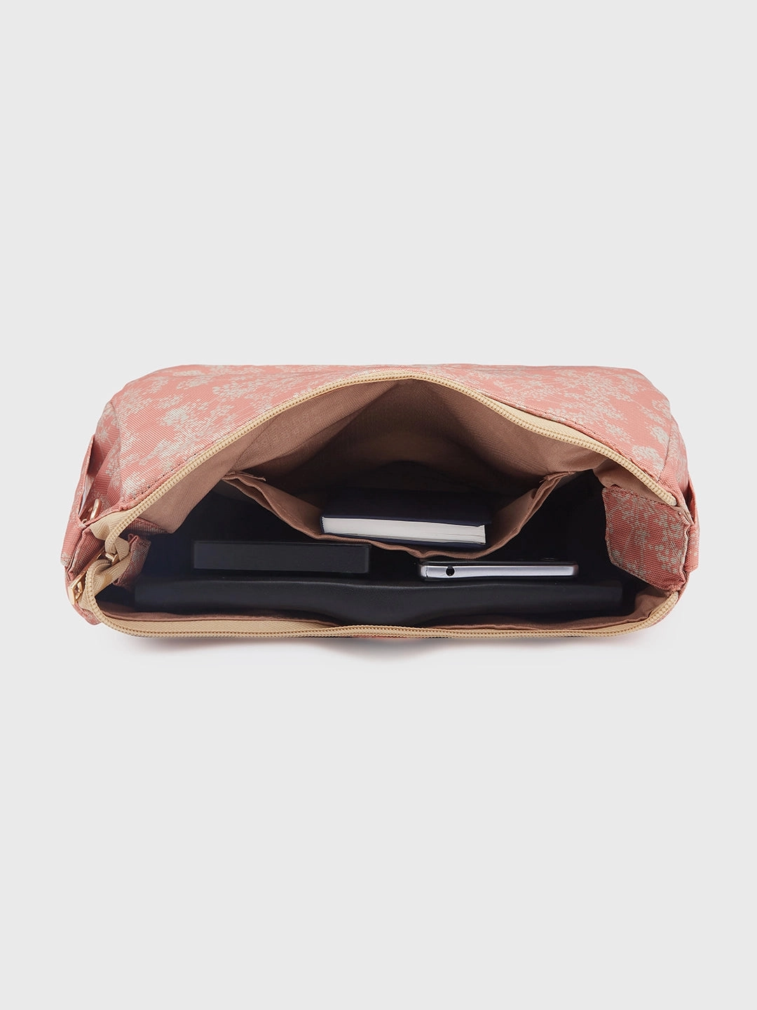 Caprese Chrysan Medium Coral Sling Bag