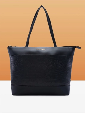 Caprese Cyprus Medium Black Tote Bag
