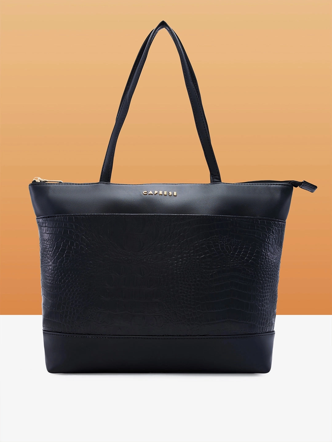 Caprese Cyprus Medium Black Tote Bag