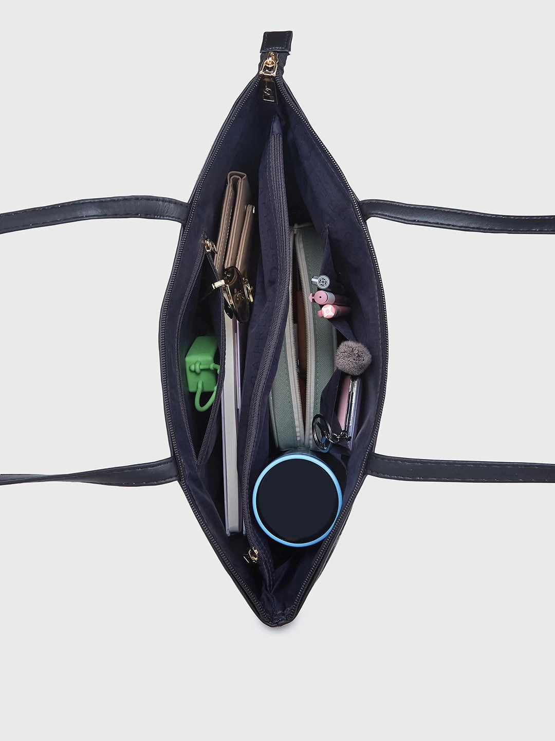 Caprese Cyprus Medium Black Tote Bag