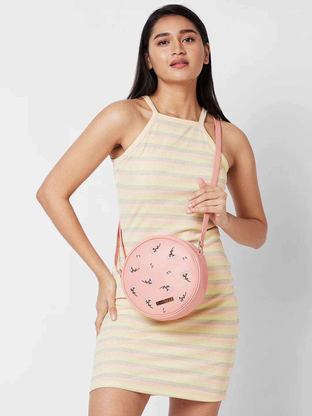 Caprese Dara Medium Pink Sling Bag