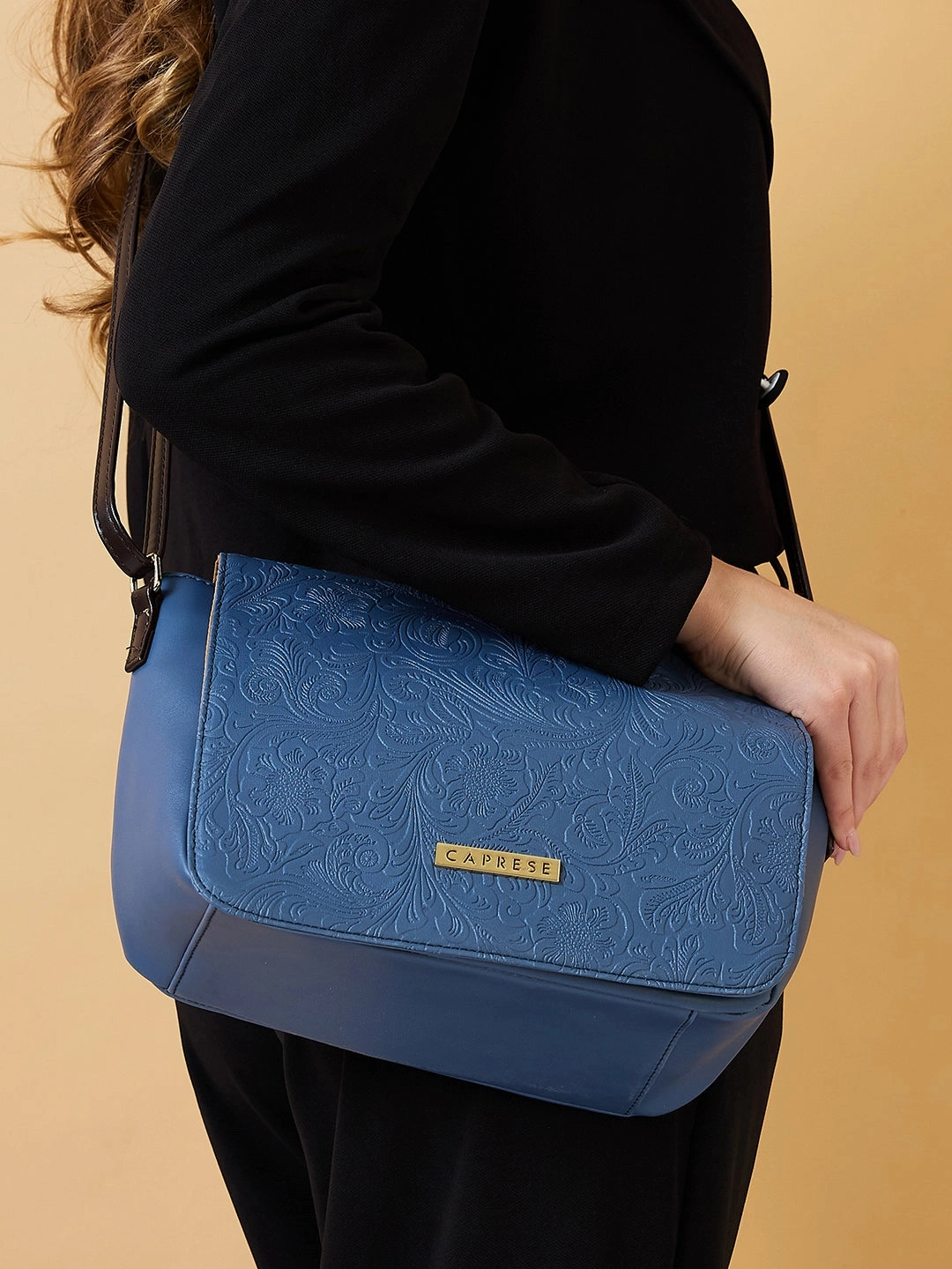 Caprese Daria Medium Blue Sling Bag