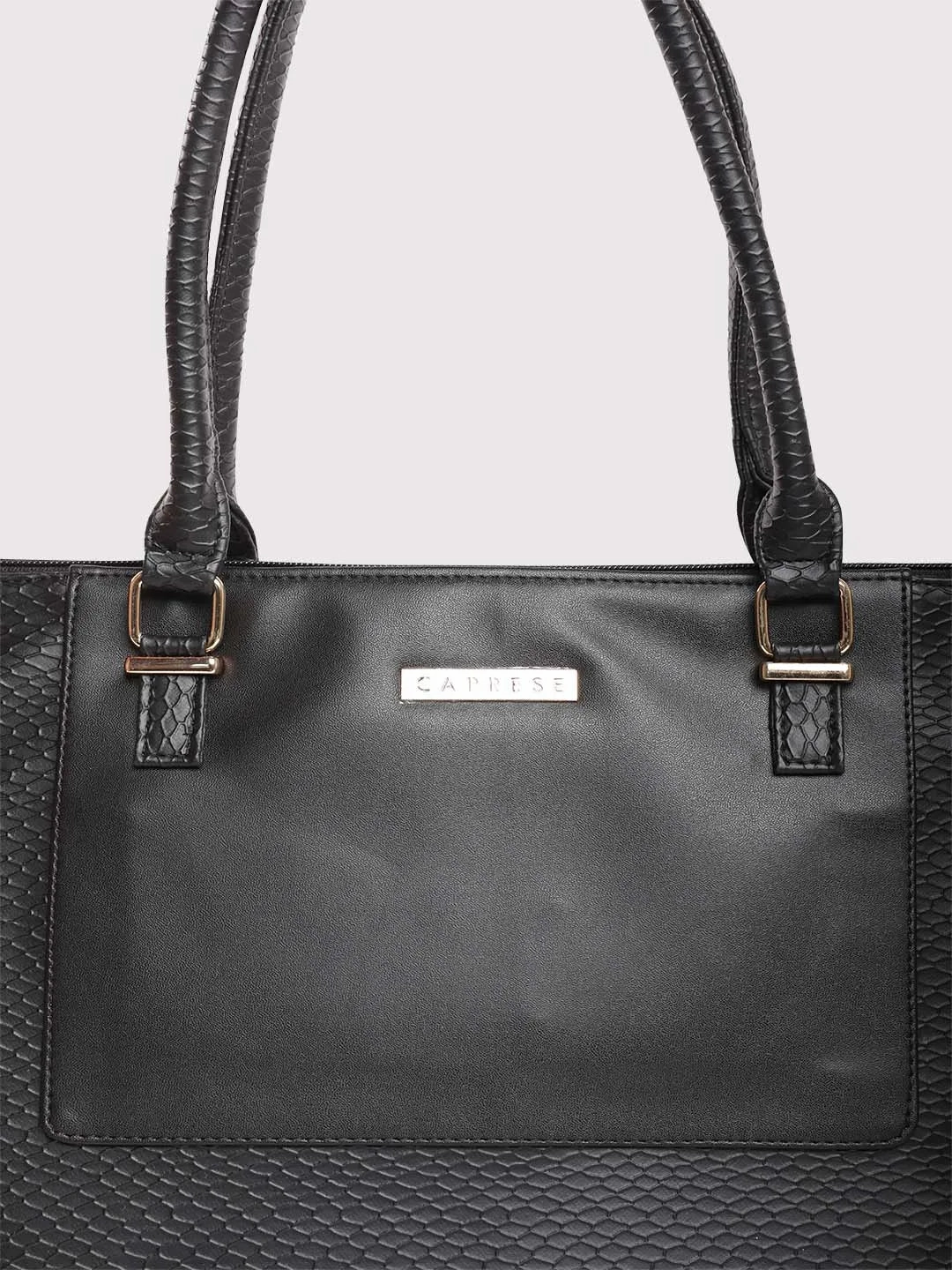 Caprese Fiona Tote Large Black Office Laptop Bag