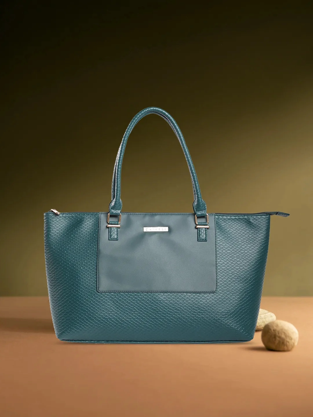 Caprese Fiona Tote Large Teal Laptop Bag