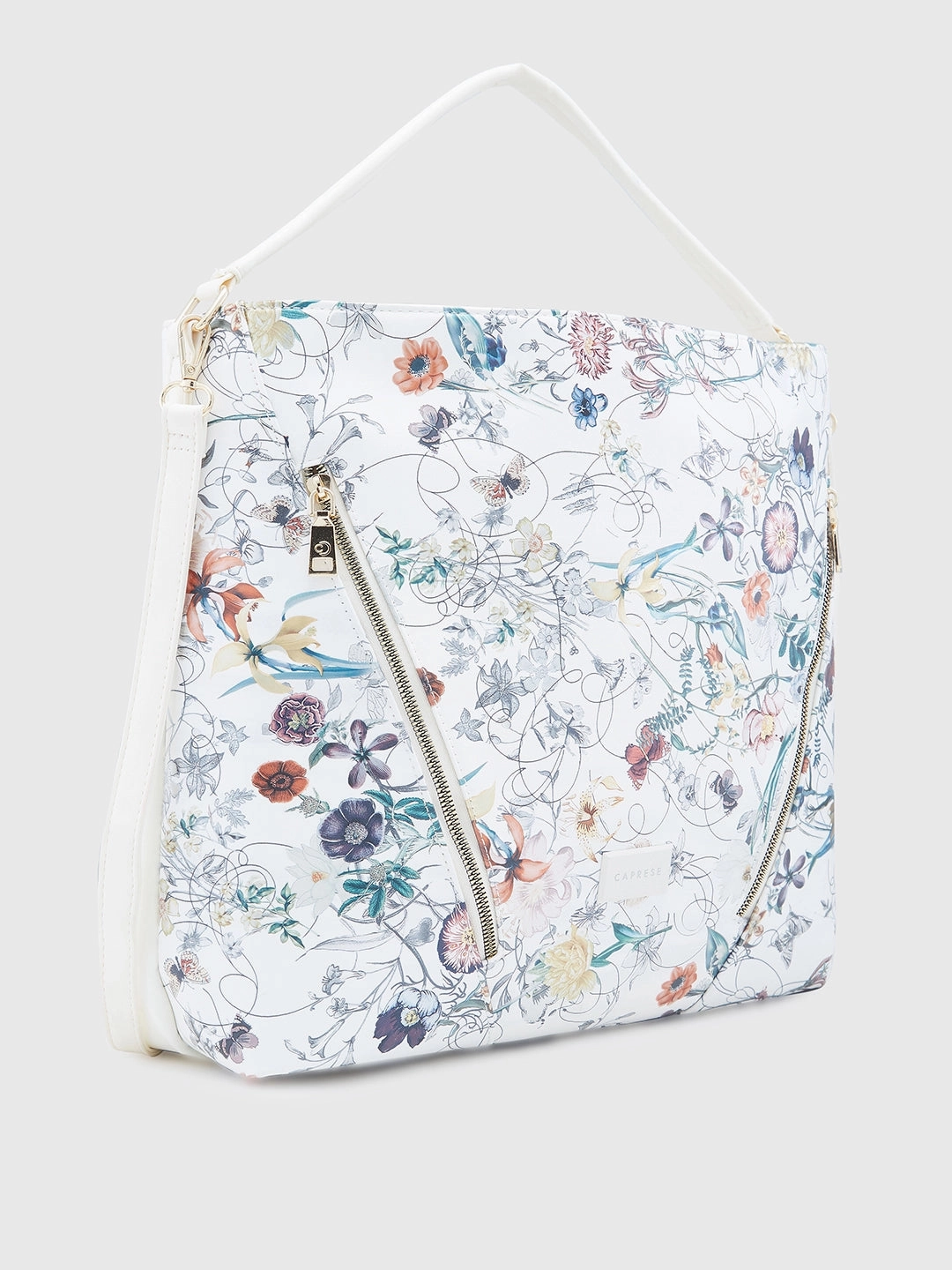 Caprese Fiorella Large Beige Hobo Bag