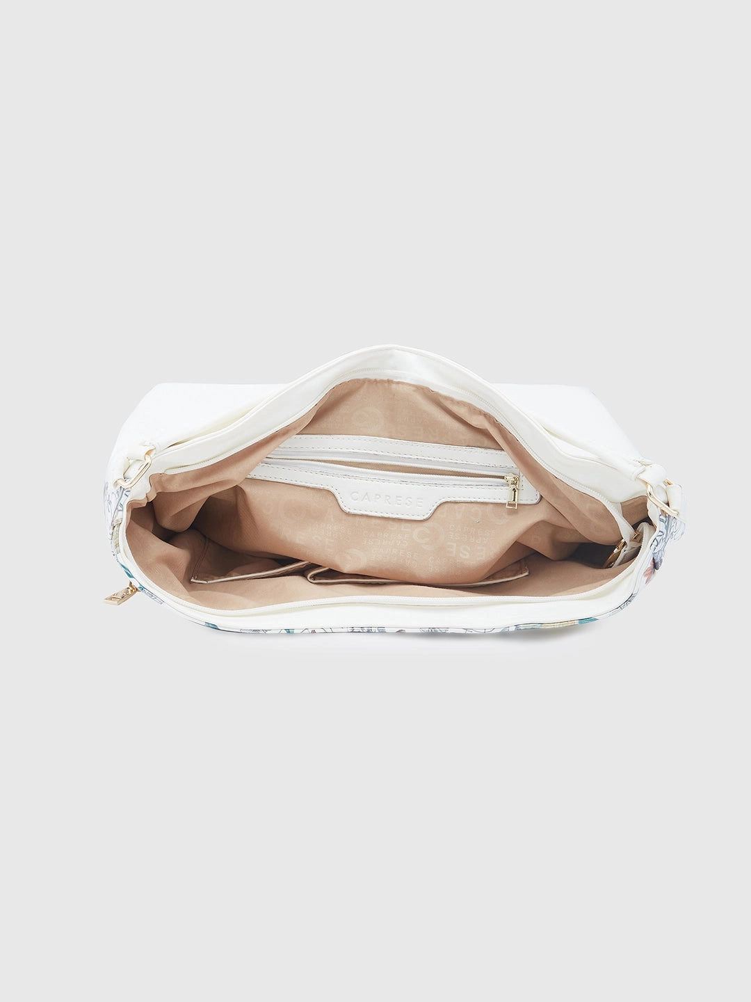 Caprese Fiorella Large Beige Hobo Bag