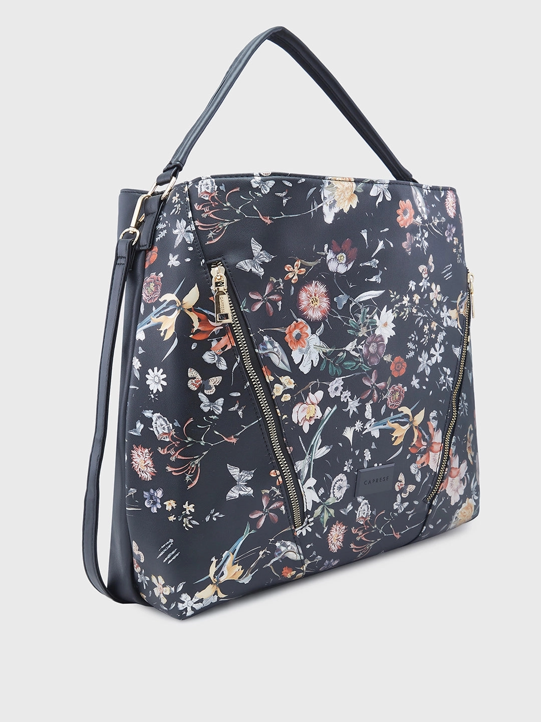 Caprese Fiorella Large Black Hobo Bag