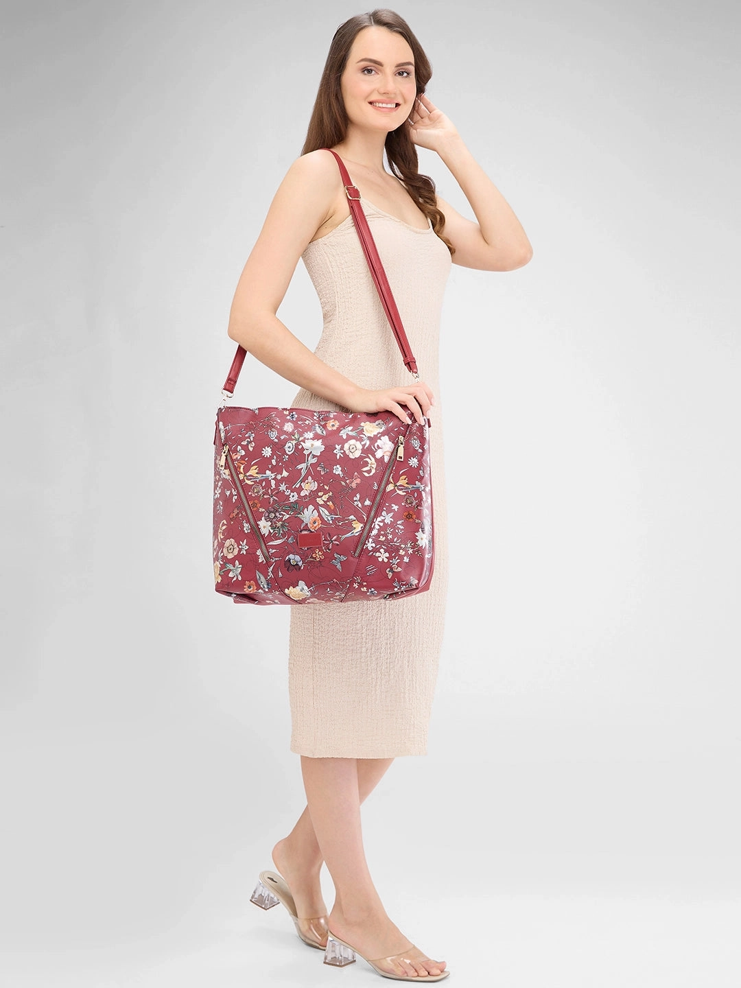 Caprese Fiorella Large Blush Hobo Bag
