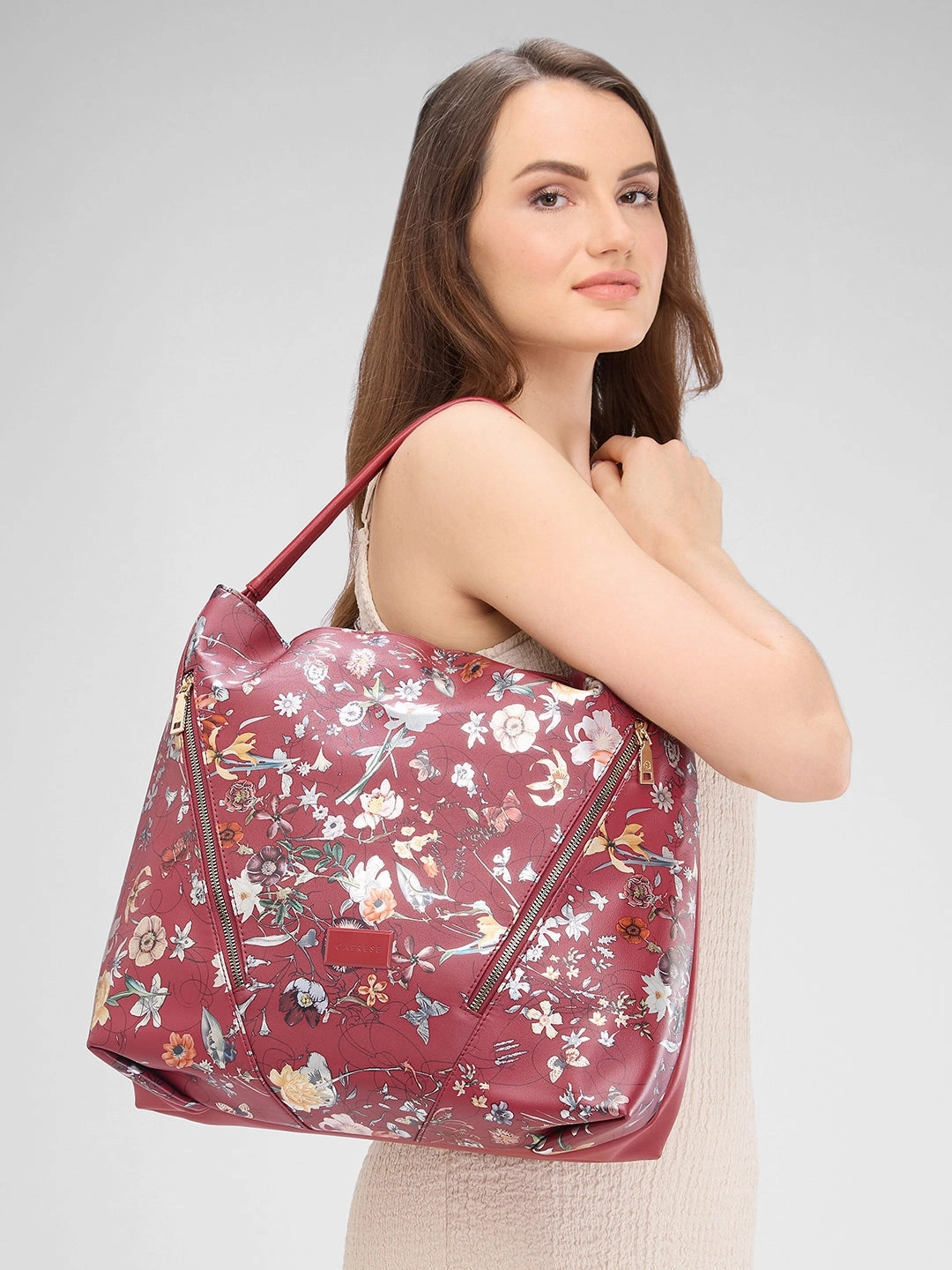 Caprese Fiorella Large Blush Hobo Bag