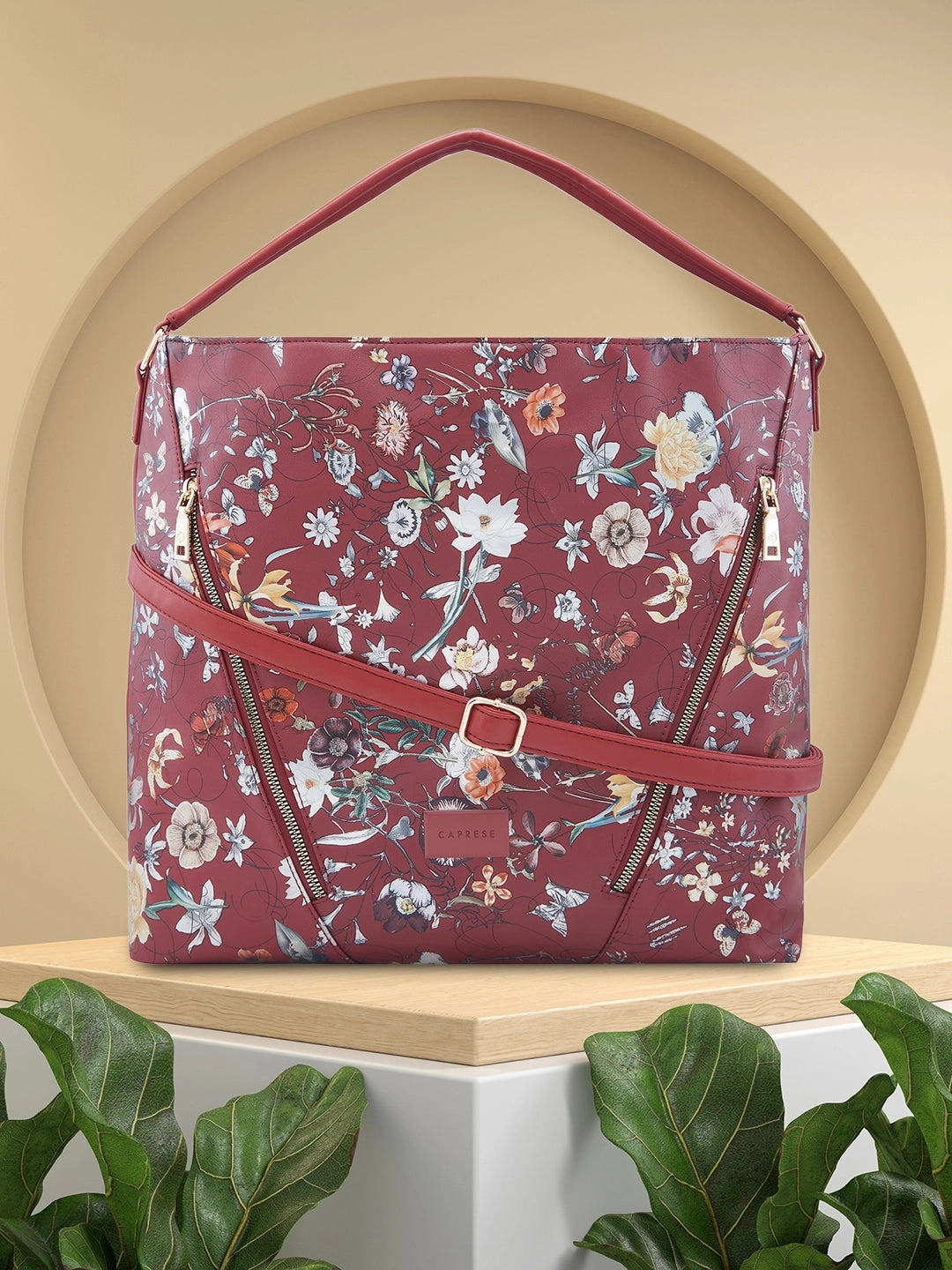 Caprese Fiorella Large Blush Hobo Bag