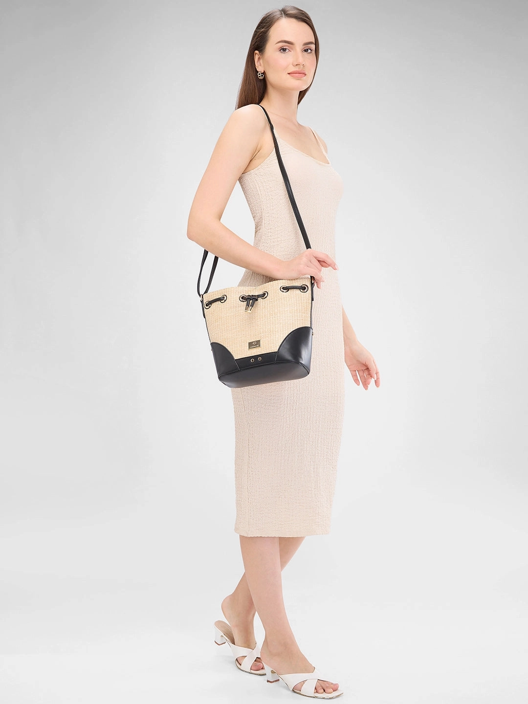 Caprese Georgia Medium Black Sling Bag