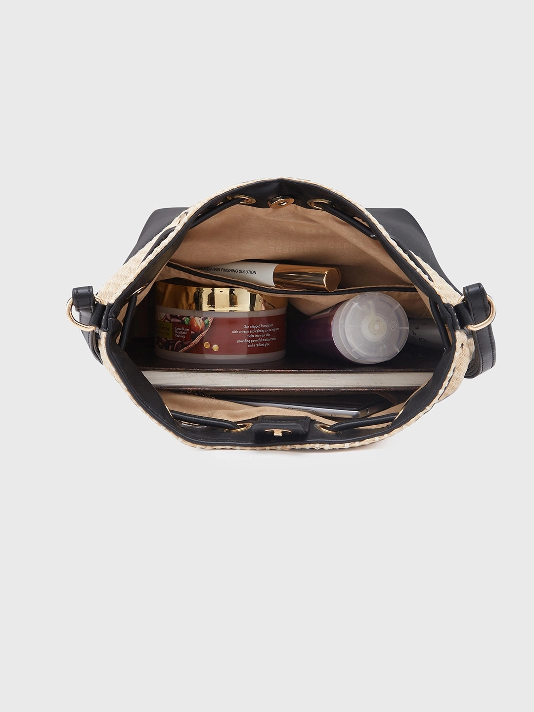 Caprese Georgia Medium Black Sling Bag