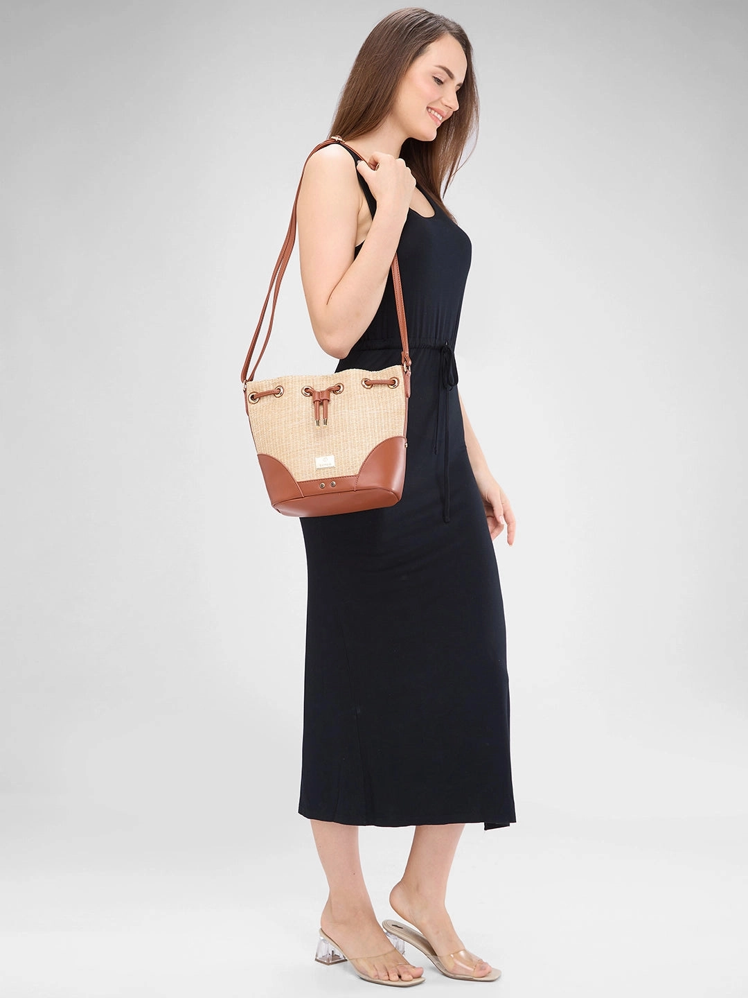 Caprese Georgia Medium Brown Sling Bag
