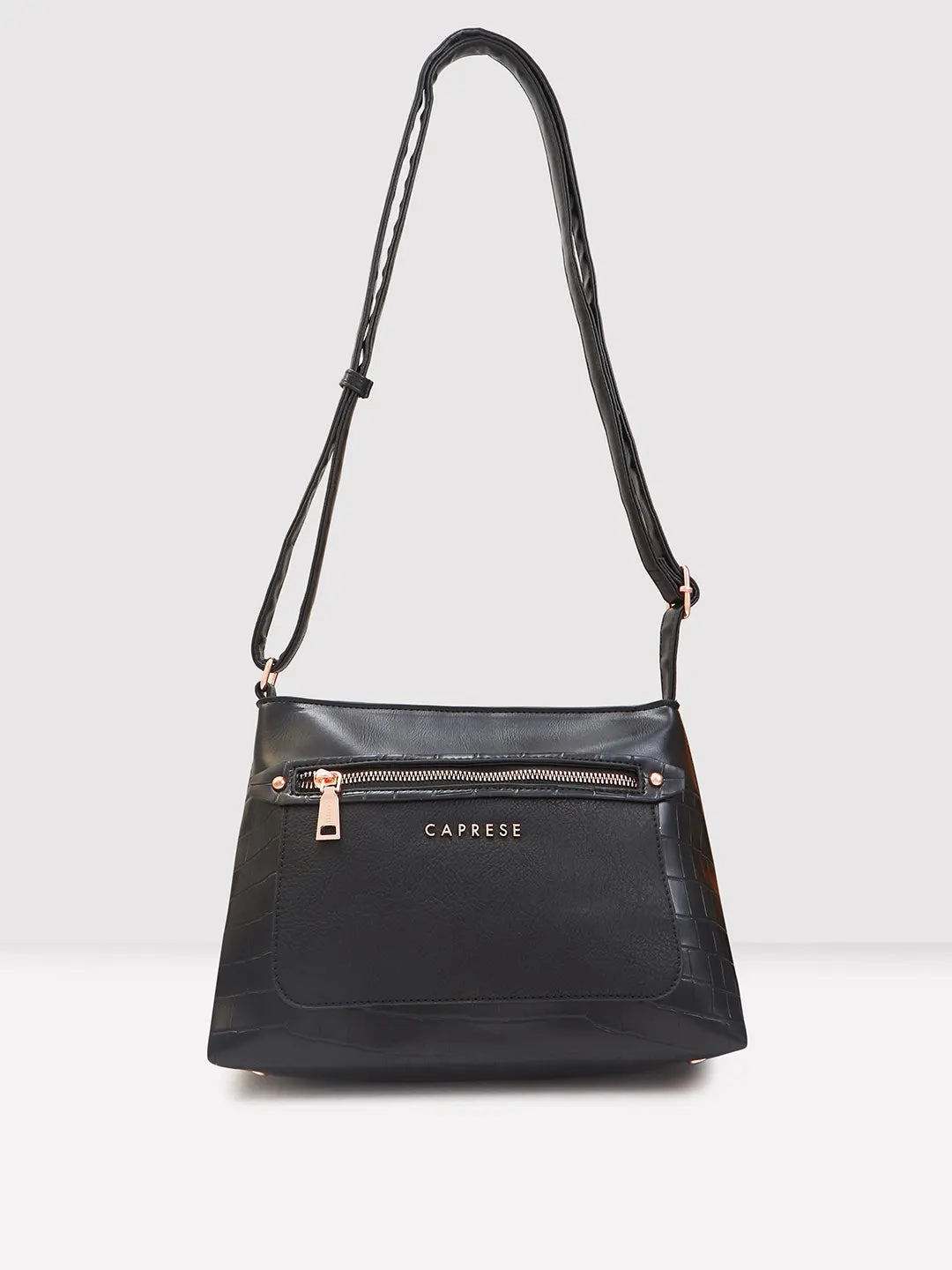 Caprese Gigi Medium Black Sling Bag