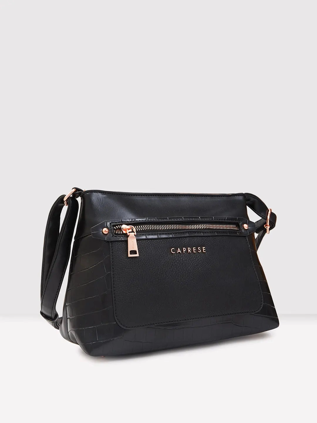 Caprese Gigi Medium Black Sling Bag