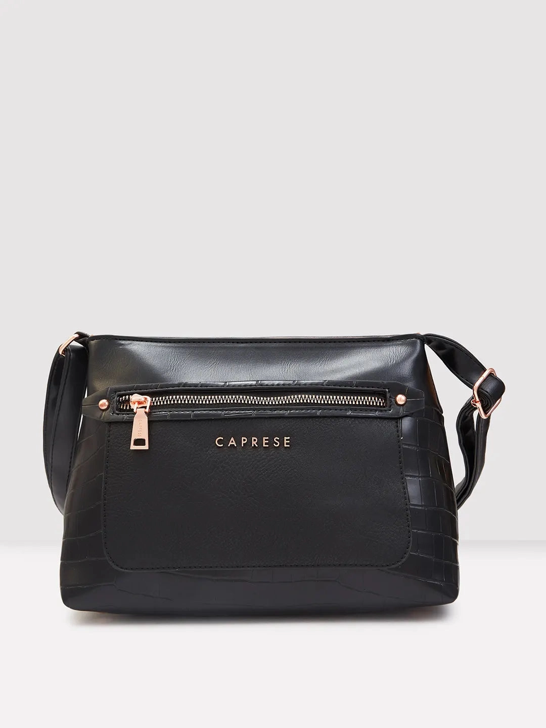 Caprese Gigi Medium Black Sling Bag
