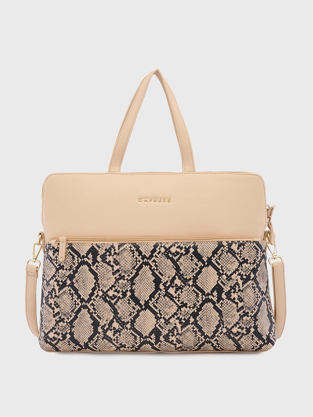 Caprese Gypsy Large Beige Laptop Bag