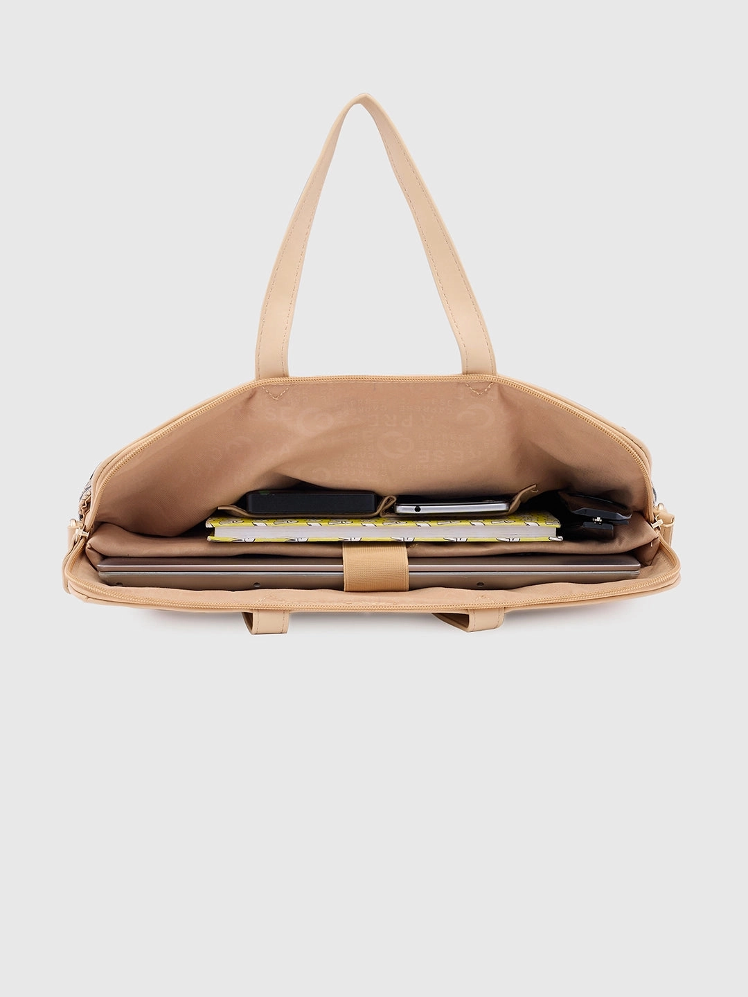 Caprese Gypsy Large Beige Laptop Bag