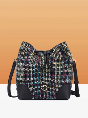 Caprese Harmonee Medium Black Sling Bag