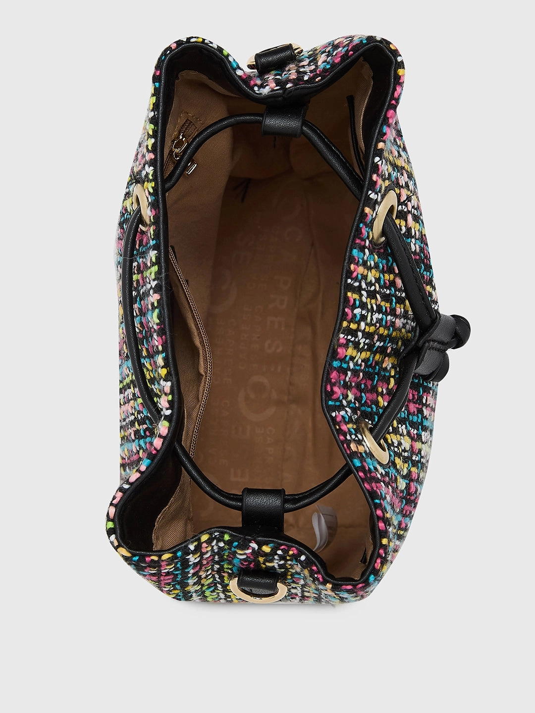 Caprese Harmonee Medium Black Sling Bag
