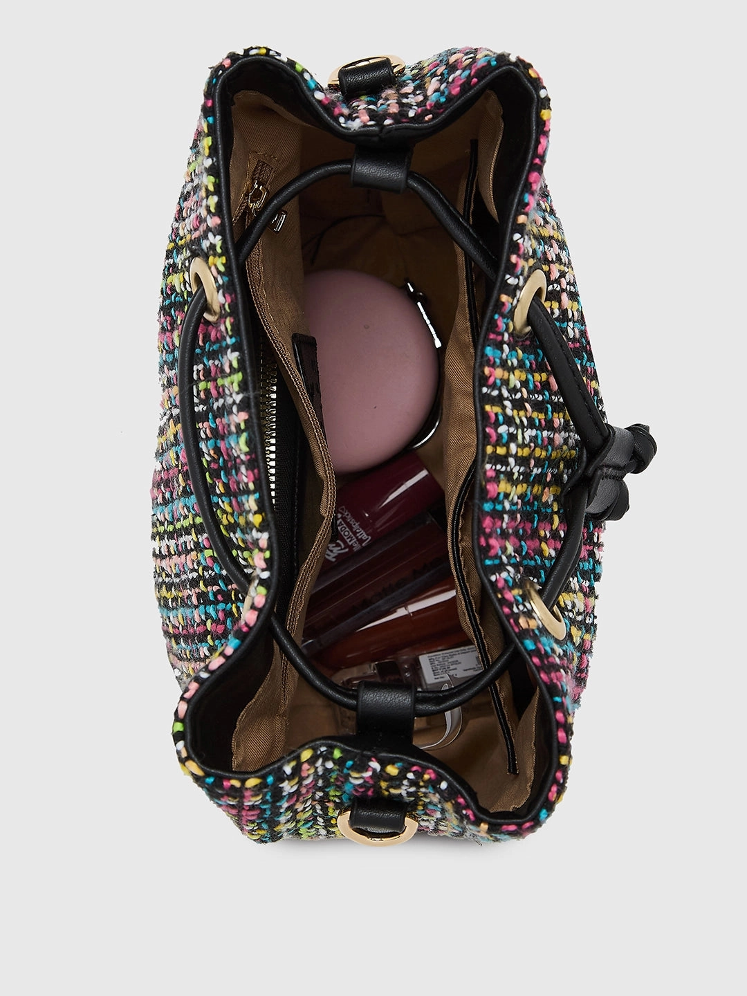 Caprese Harmonee Medium Black Sling Bag
