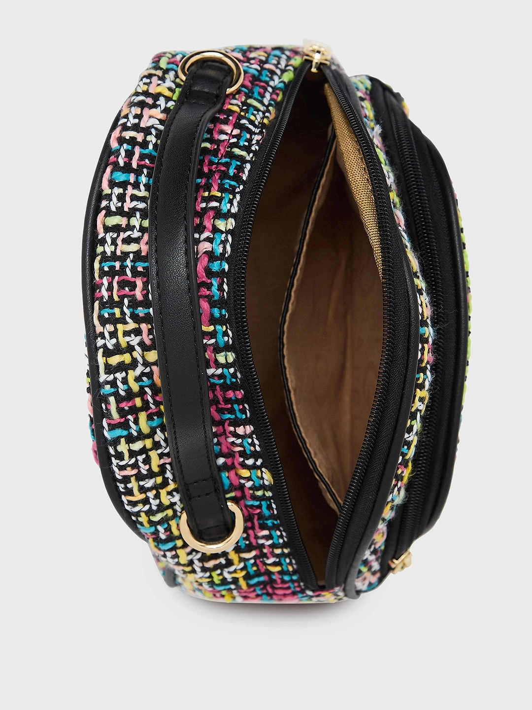 Caprese Harmonee Small Black Sling Bag