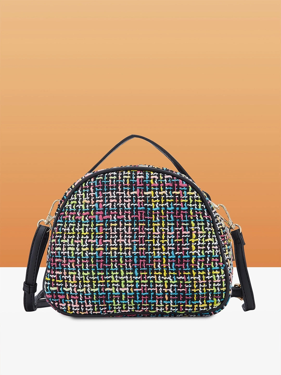 Caprese Harmonee Small Black Sling Bag