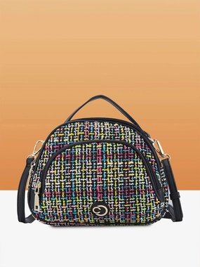 Caprese Harmonee Small Black Sling Bag