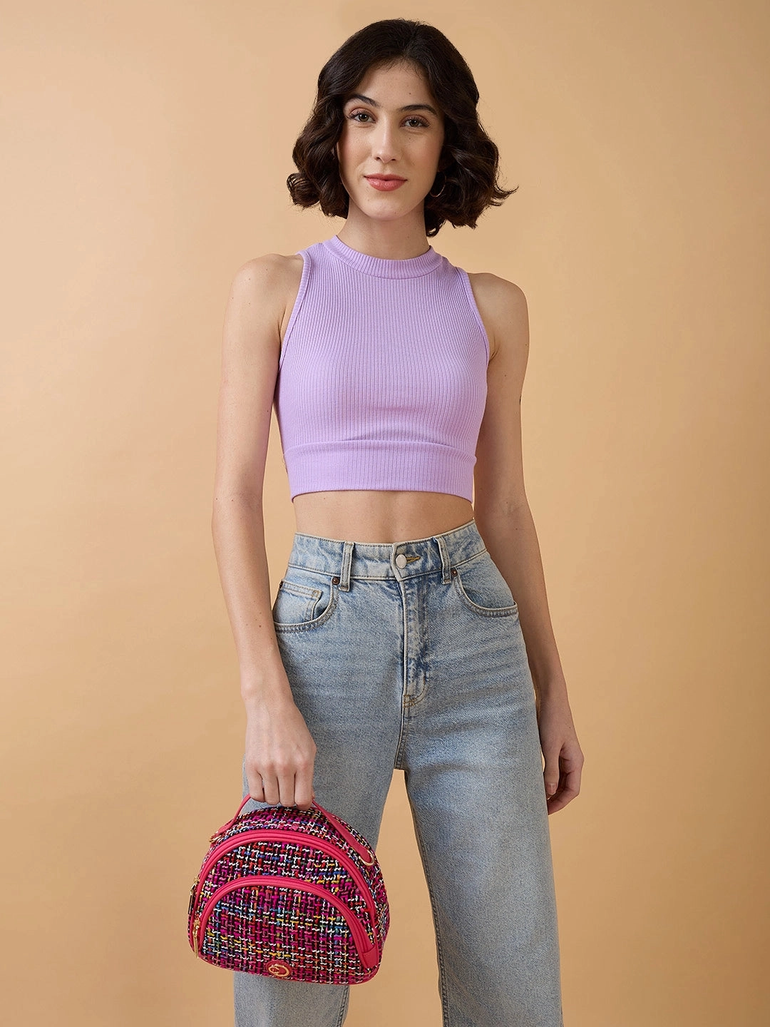 Caprese Harmonee Small Fuchsia Sling Bag
