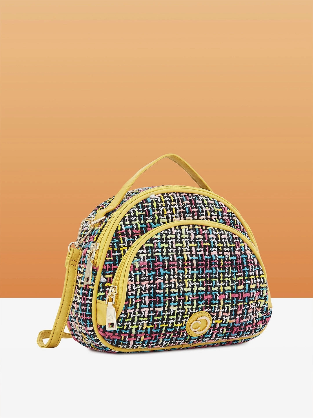 Caprese Harmonee Small Yellow Sling Bag