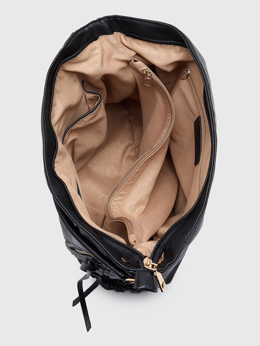 Caprese Havana Large Black Satchel Bag