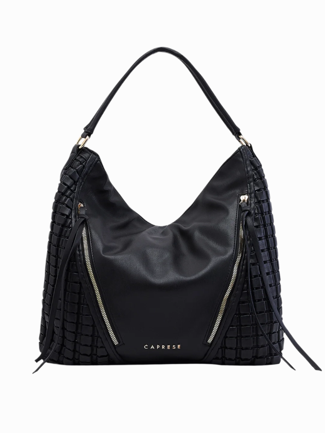 Caprese Havana Large Black Satchel Bag