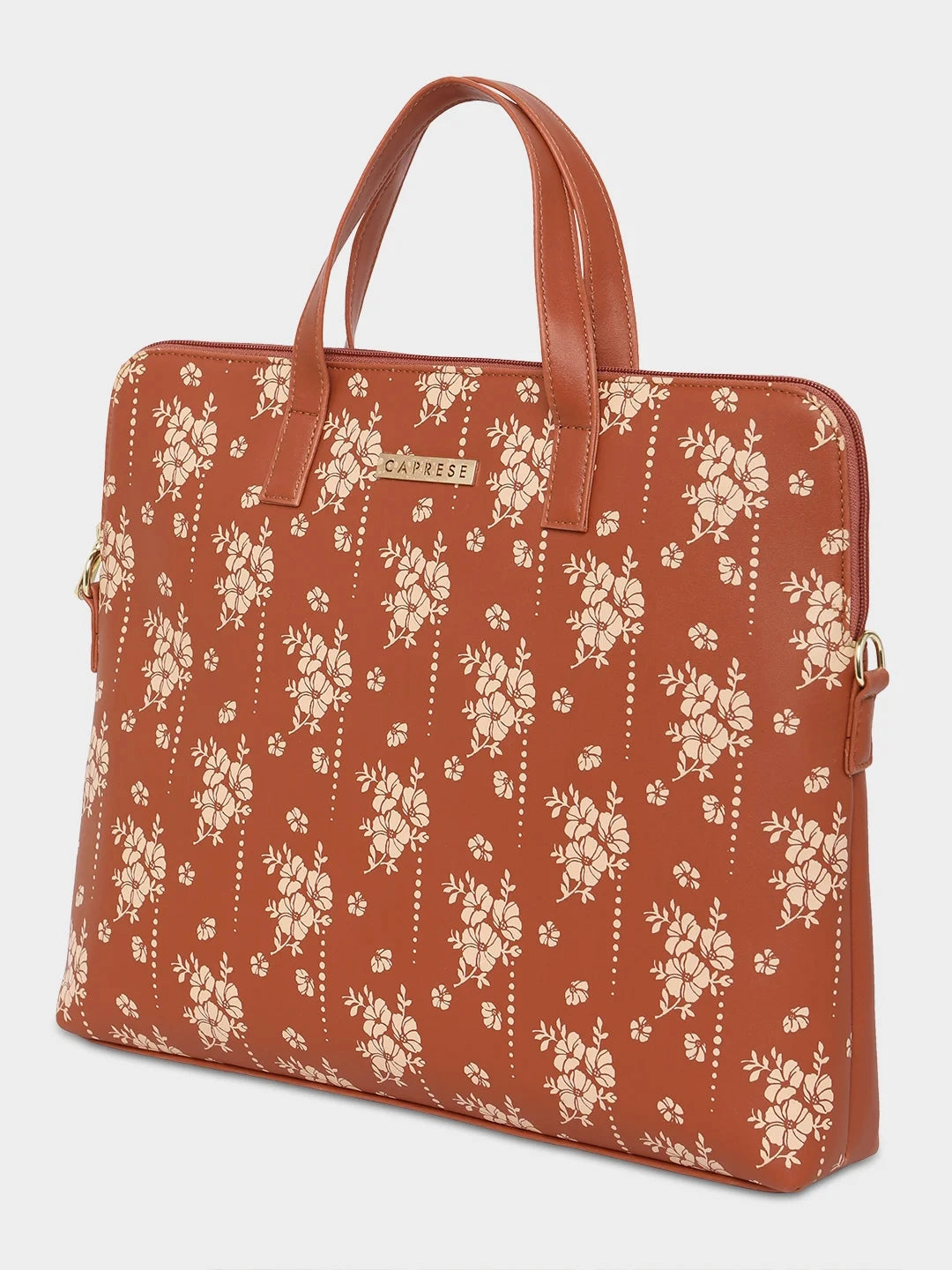 Caprese Hilton Medium Tan Laptop Bag