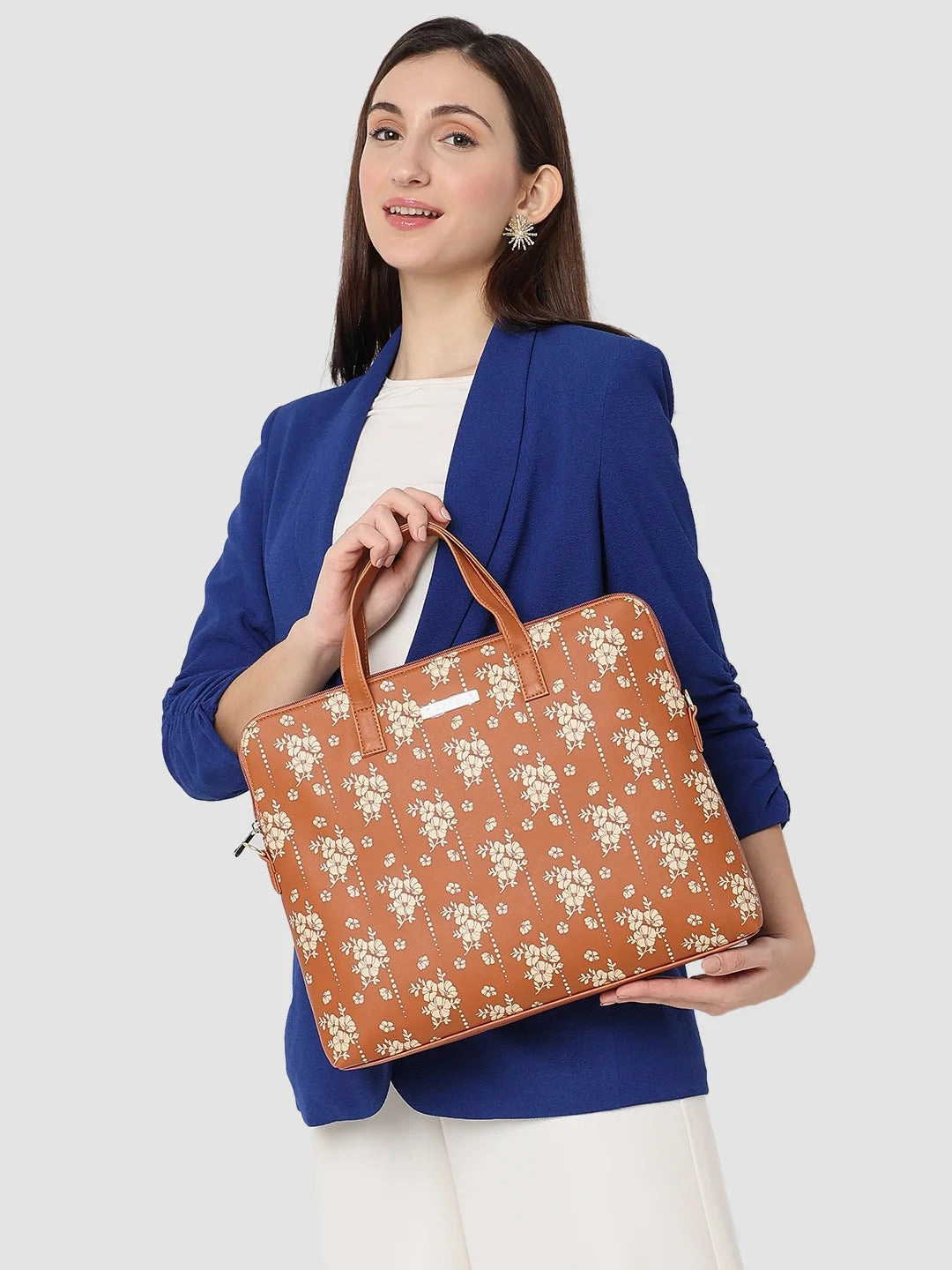 Caprese Hilton Medium Tan Laptop Bag