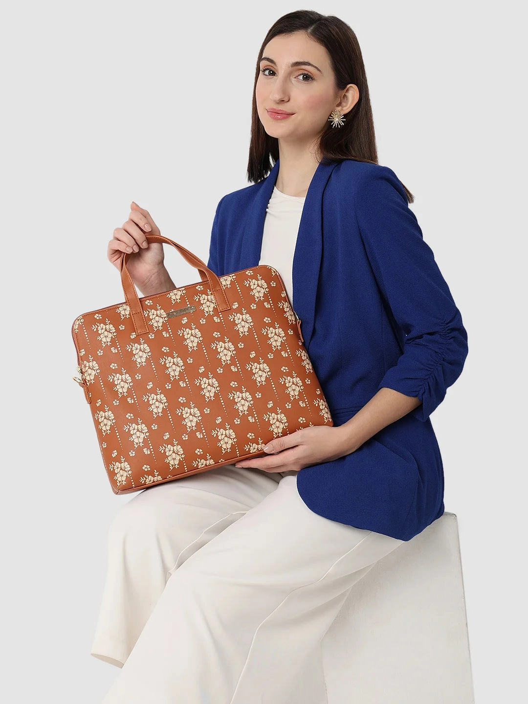 Caprese Hilton Medium Tan Laptop Bag