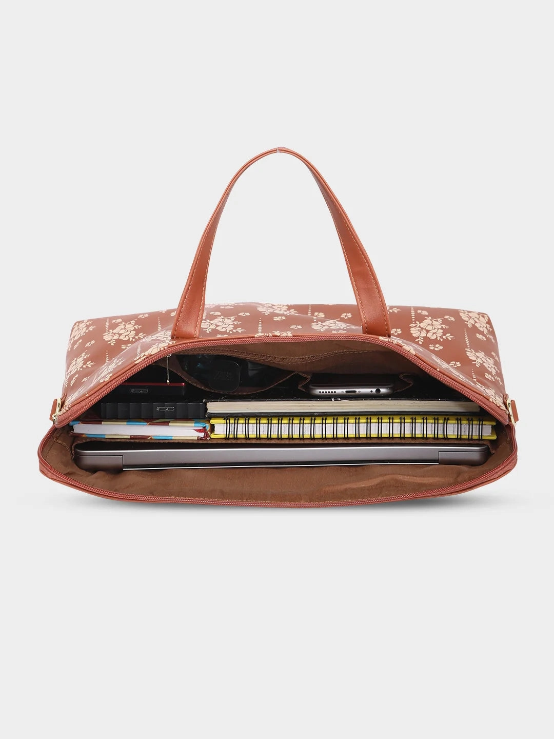 Caprese Hilton Medium Tan Laptop Bag