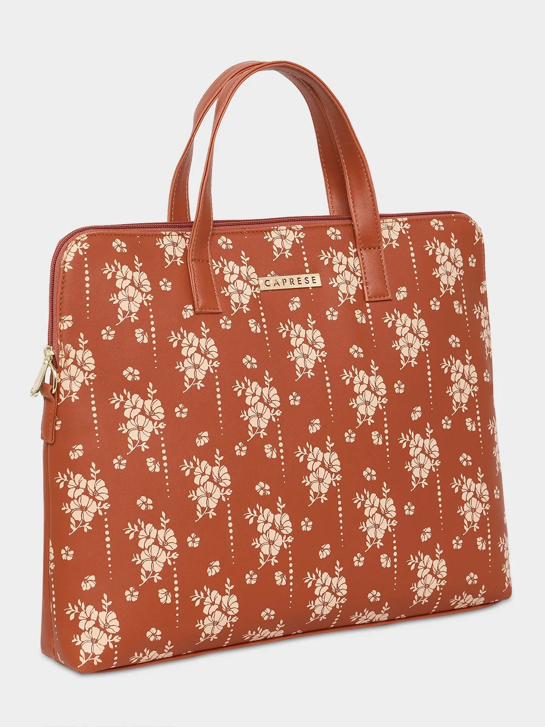 Caprese Hilton Medium Tan Laptop Bag