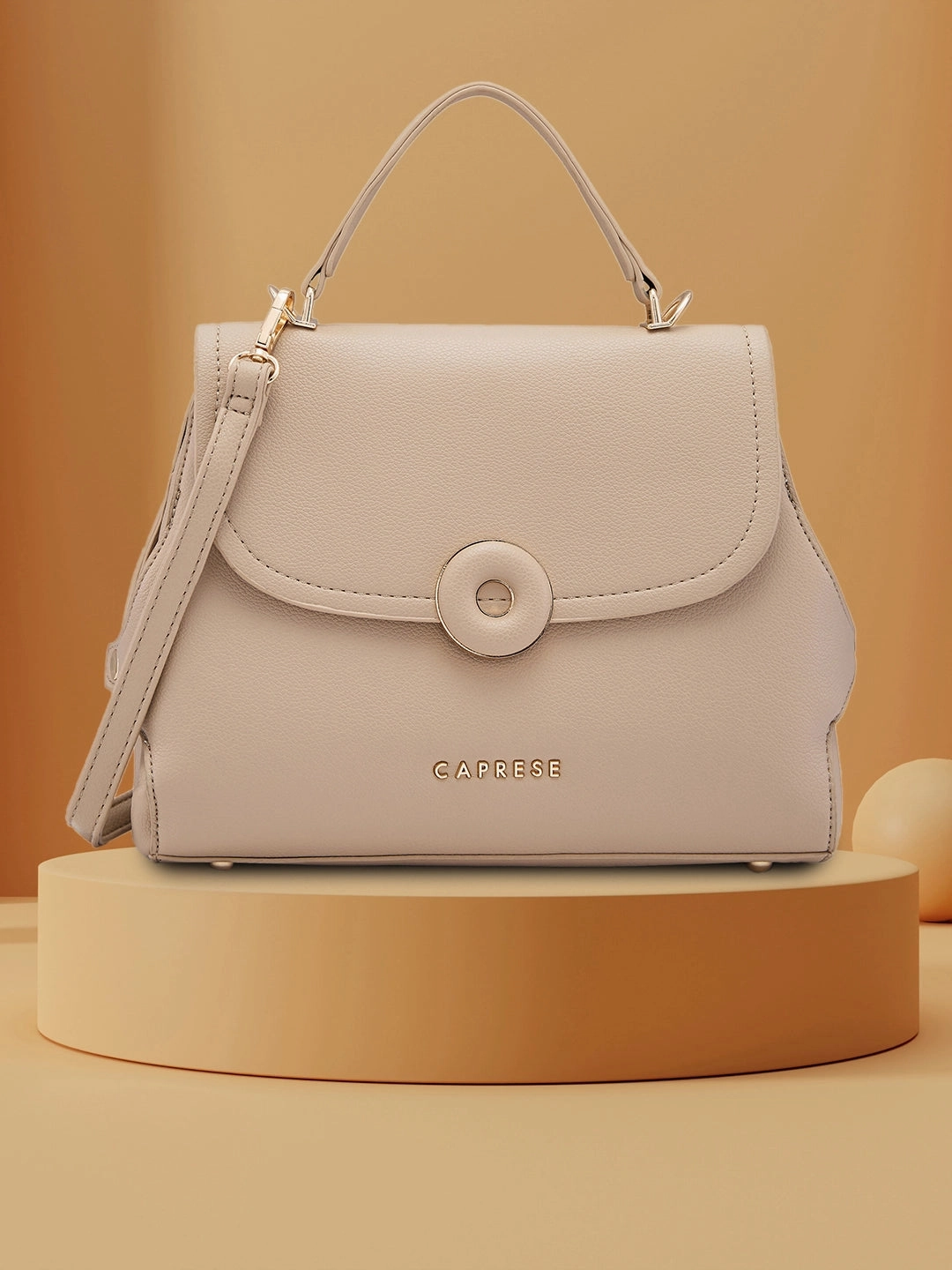 Caprese Jackie Medium Beige Sling Bag