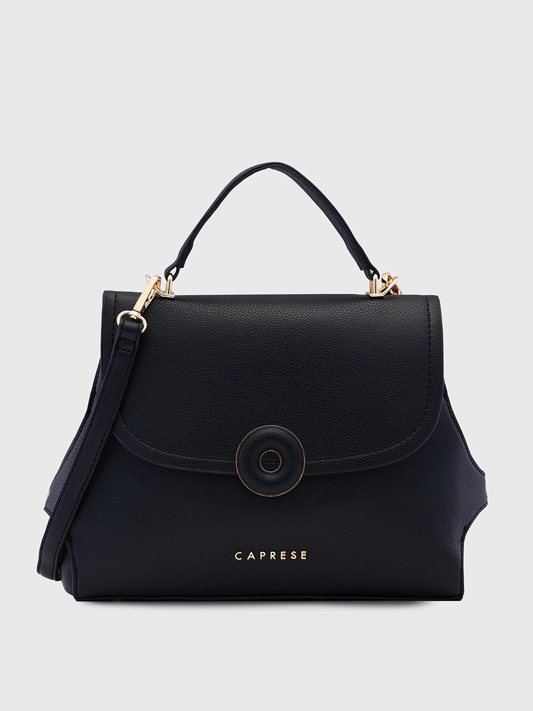 Caprese Jackie Medium Black Sling Bag