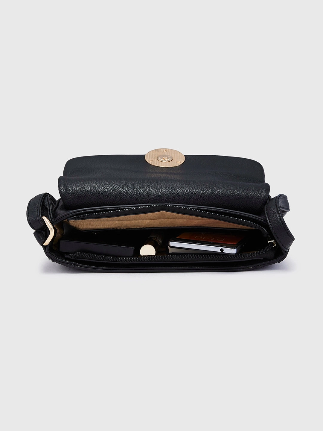 Caprese Jackie Small Black Sling Bag