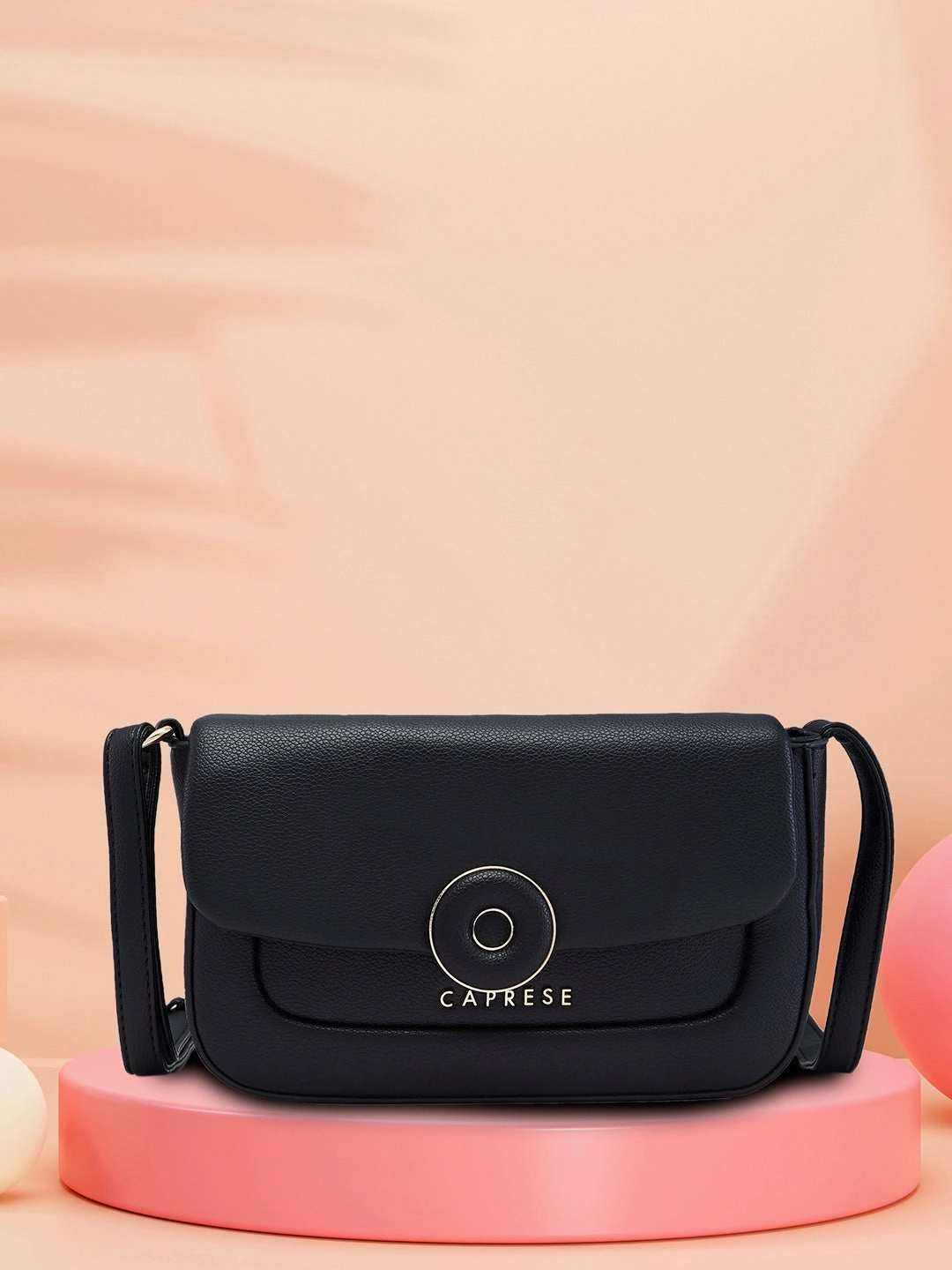 Caprese Jackie Small Black Sling Bag