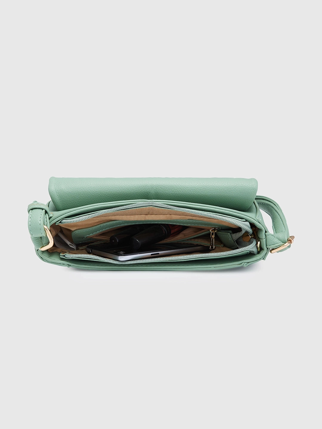 Caprese Jackie Small Green Sling Bag