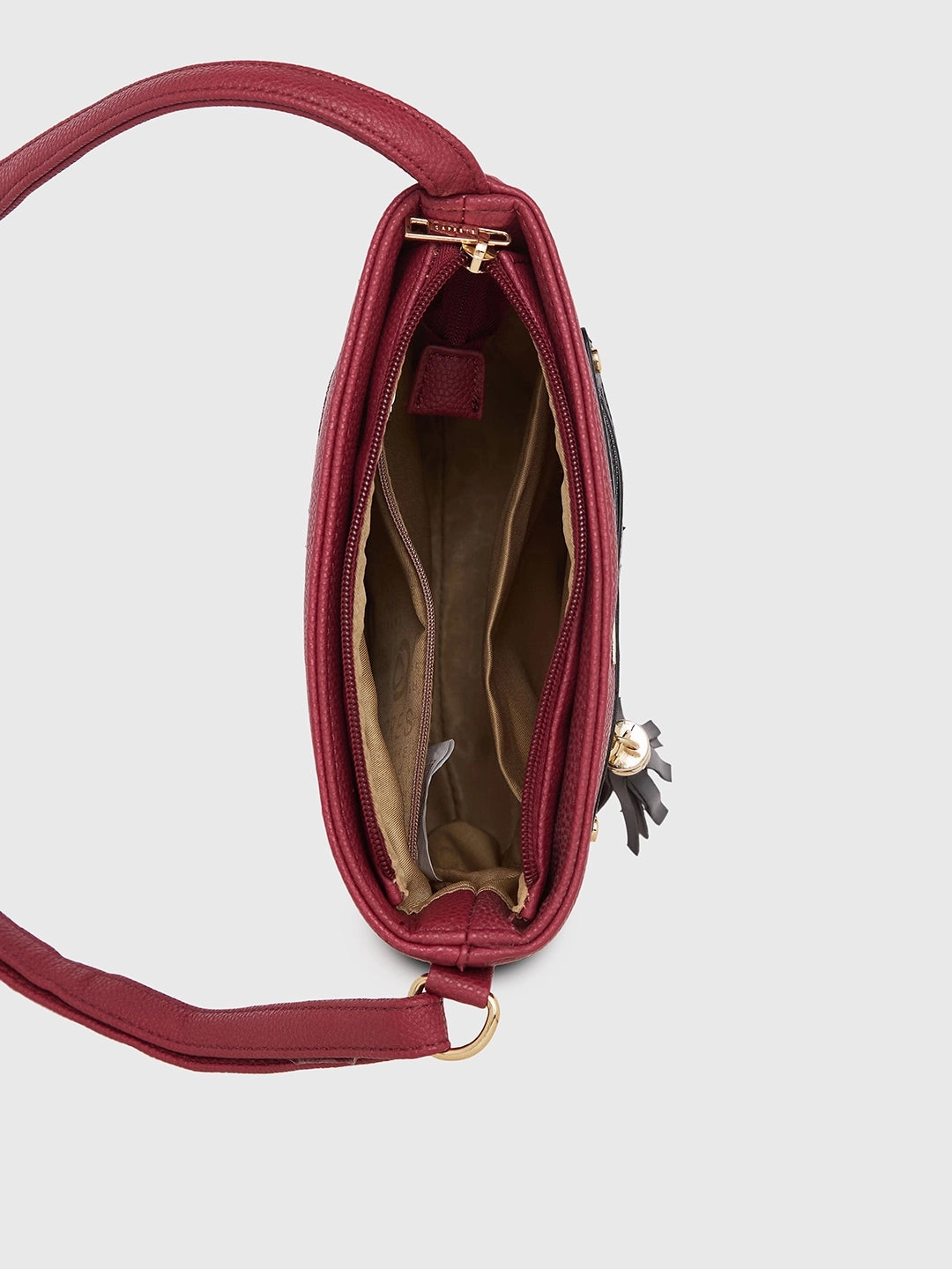 Caprese Jane Medium Deep Red Sling Bag