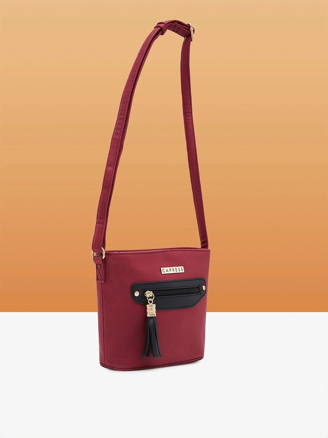 Caprese Jane Medium Deep Red Sling Bag