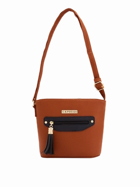 Caprese Jane Medium Hb Tan Sling Bag