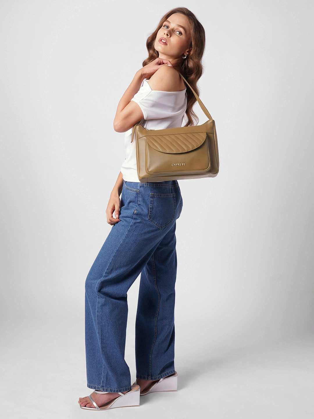 Caprese Jessica Medium Brown Hobo Bag