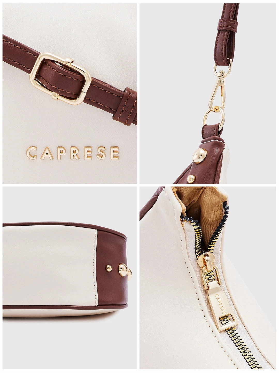 Caprese Josie Small Beige Hobo Bag