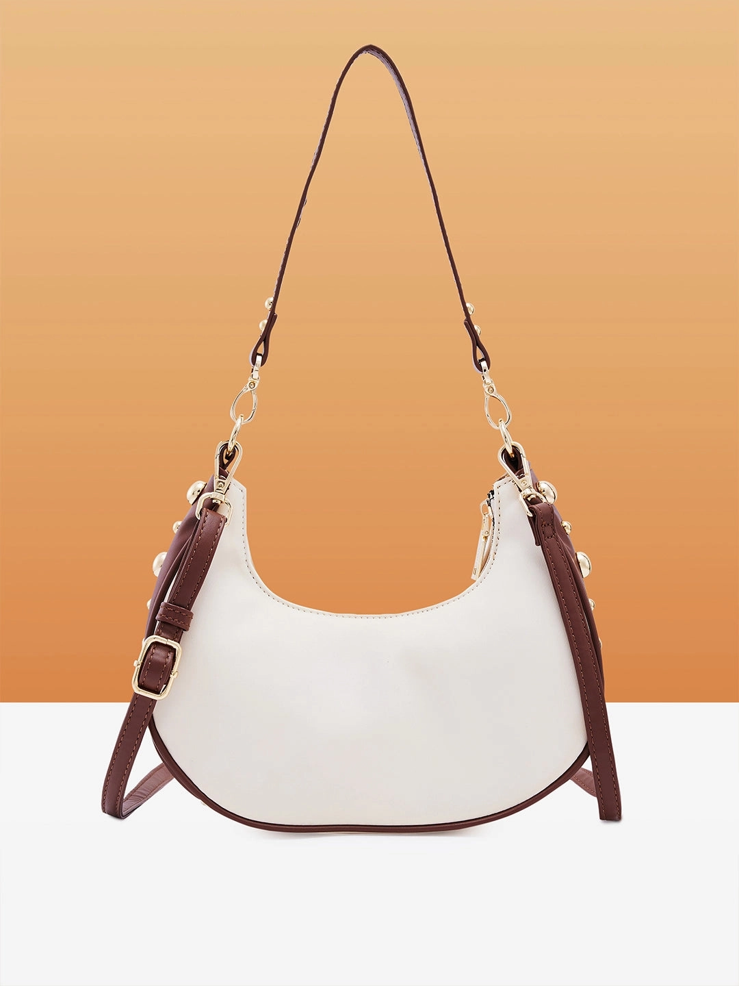 Caprese Josie Small Beige Hobo Bag