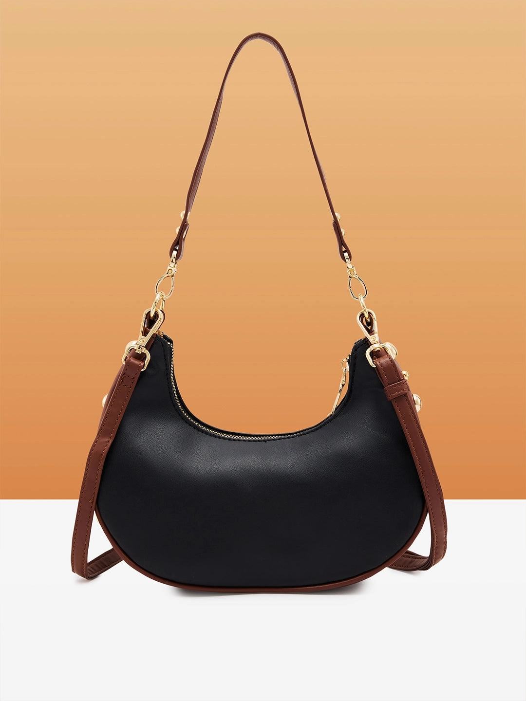 Caprese Josie Small Black Hobo Bag